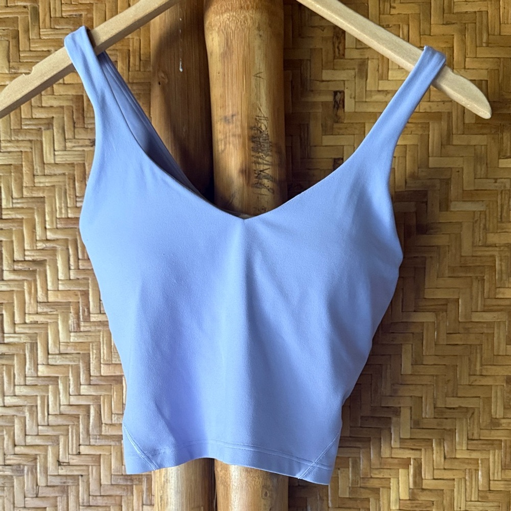 Lululemon lavender padded Align V-Neck Crop Top size 4